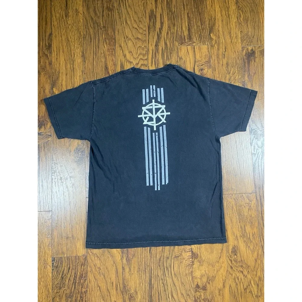 WWE Seth Freakin Rollins Wrestling Black Graphic Double Sided T-Shirt Large Fade
